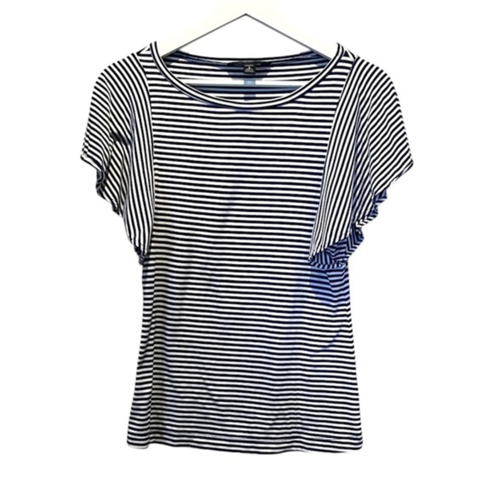 Banana Republic Women’s Striped Flounce Sleeve Blouse T Shirt Size Small